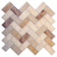 thumbnail image 1 of Truu Design Plastic Peel/Stick Backsplash Wall Tile Set Multi-Color (Set of 6), 1 of 5