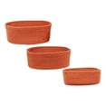 thumbnail image 1 of Truu Design Set of 3 Oblong Cotton Rope Orange Baskets, 1 of 5