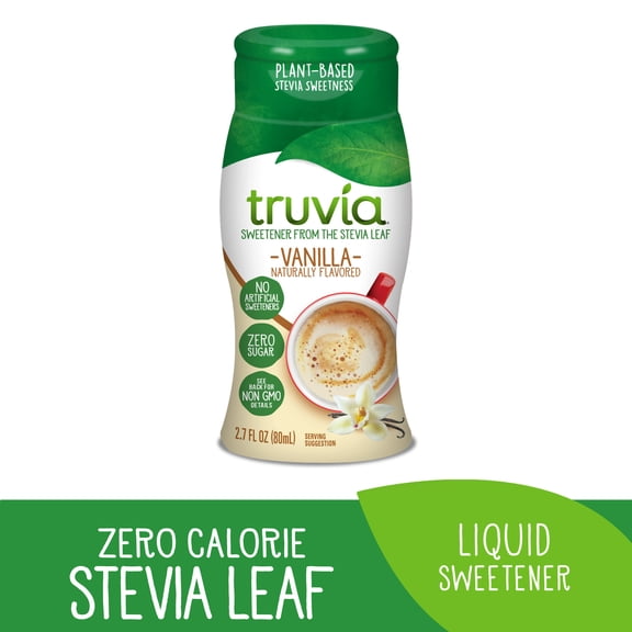 Truvia Zero-Calorie Liquid Sweetener from the Stevia Leaf, Vanilla Flavor, 2.7 Fl Oz