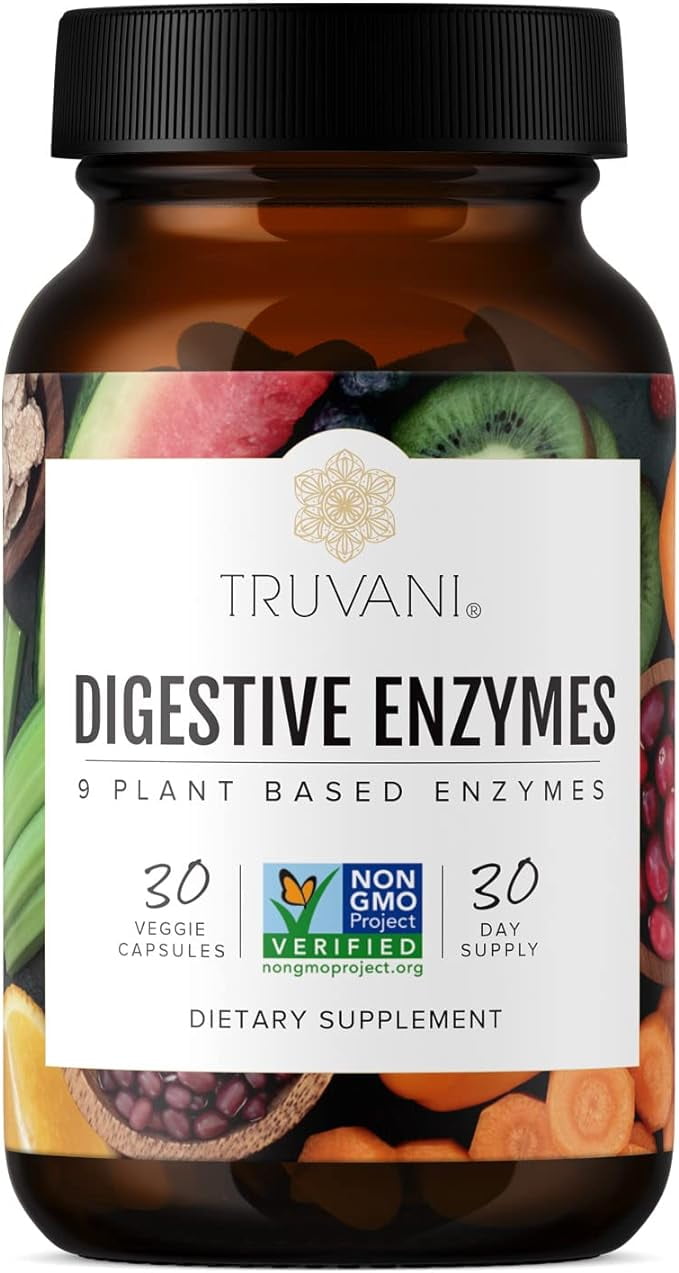 Truvani Digestive Enzymes 9 Enzyme Blend Digestive Support Reduce