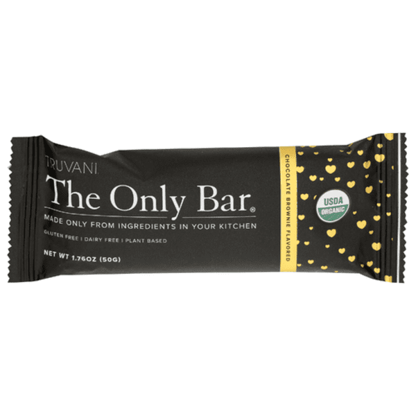 Truvani Organic Chocolate Brownie The Only Bar 1.76 oz - Pack of 2