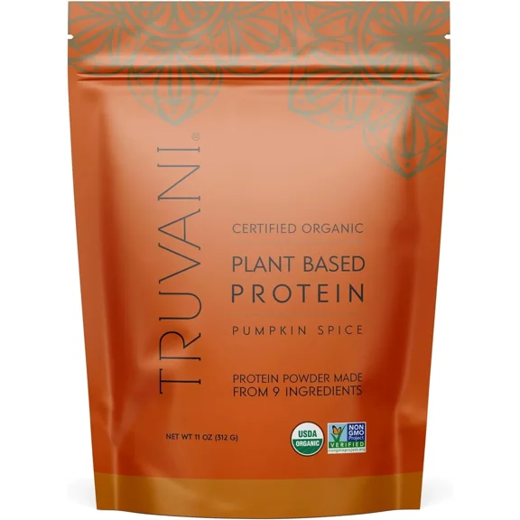 Truvani Organic Protein Powder, Pumpkin Spice, 11 oz (1 Unit)