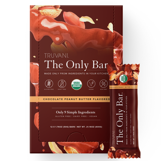 Truvani The Only Bar Chocolate Peanut Butter 12 Bars