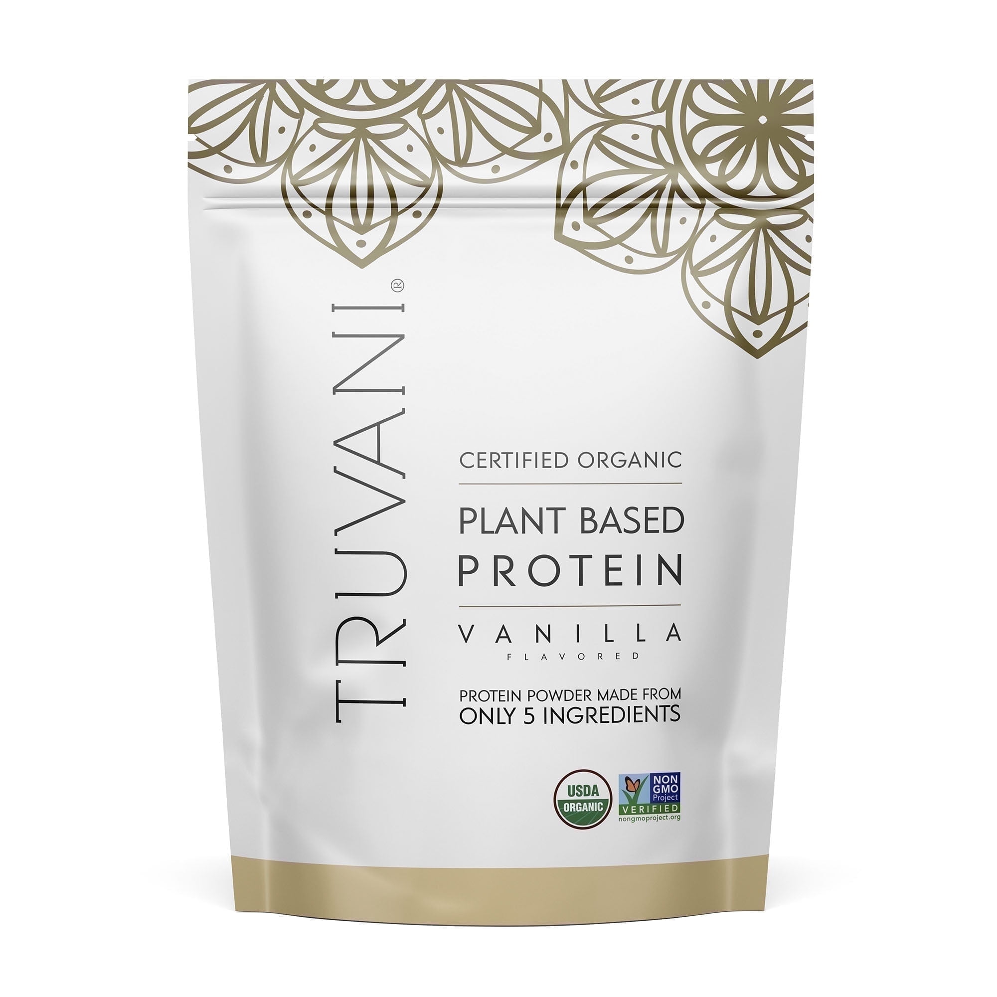 Truvani Vegan Protein Powder - Vanilla Protein Shake Mix, 8.75 oz - 10 Servings