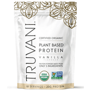 Truvani Vegan Pea Protein Powder | Vanilla | 20g Organic Plant Based Protein | 10 Servings | Keto | Gluten & Dairy Free | Low Carb | No Added Sugar