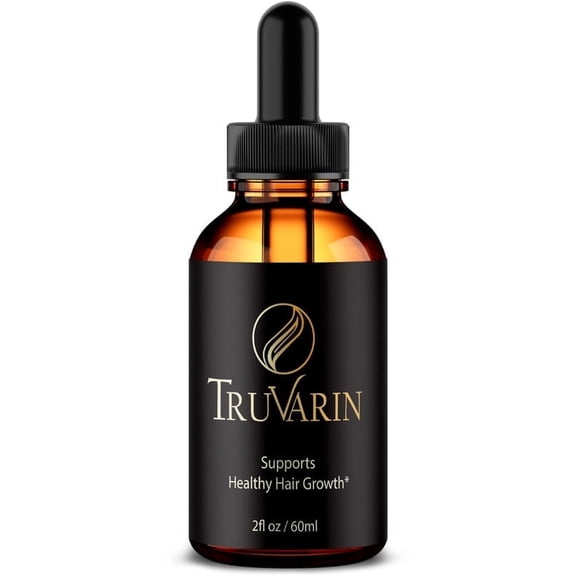 Truvarin Hair Growth Formula, Premium Support Drops For Beautiful Hair, All Natural Liquid Formula for Shine and Healthy Scalp, Official Tru Varin Enriched Spray, Gotas Review (30 Servings)