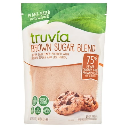 Truvia Brown Sugar Blend, Mix of Stevia Sweetener and Brown Sugar (18 oz Bag)