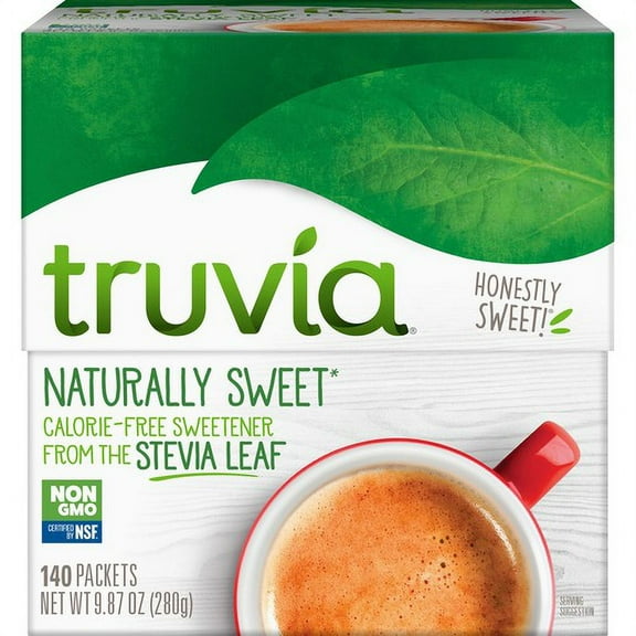 Truvia Cargill Kosher Certified Sweetener Packets - Packet - Natural Sweetener - 140/Box | Bundle of 10 Boxes