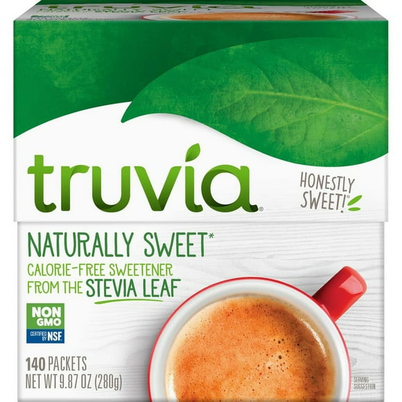 Truvia Cargill Kosher Certified Sweetener Packets - Packet - Natural Sweetener - 140/Box | Bundle of 5 Boxes