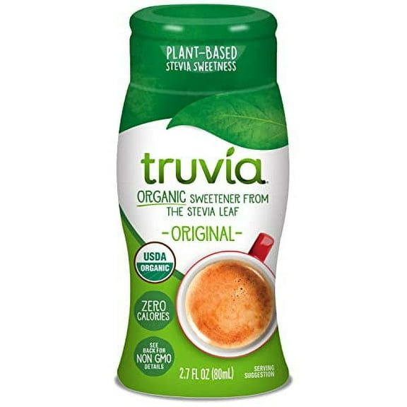 Truvia Organic Zero Calorie Liquid Stevia Sweetener Bottle, Original flavor, 2.7 fl. oz.