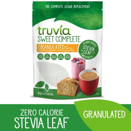 Truvia Sweet Complete Granulated Calorie-Free Sweetener from The Stevia Leaf, 16 oz