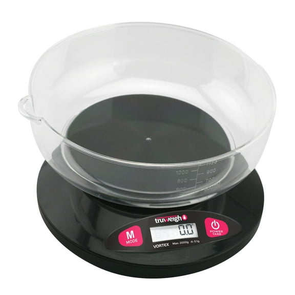 Truweigh Vortex Digital Bowl Scale - 2000g x 0.1g / Black