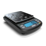 Truweigh Wave Waterproof Digital Scale 1000g x 0.1g Black - Washdown IP65 Protection - Waterproof Food Scale - Scientific Digital Scale - Digital Kitchen Scale - Baking Scale