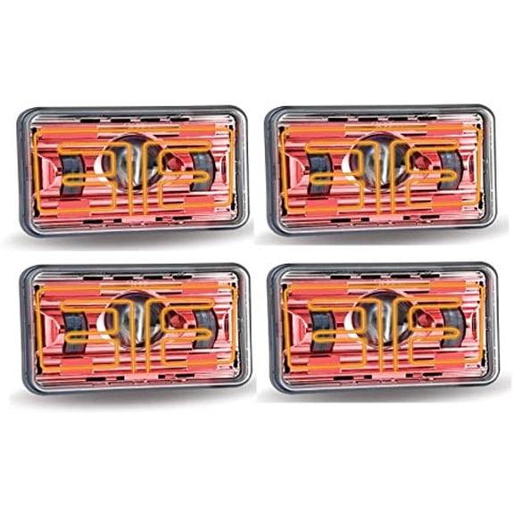 Trux Accessories 4" X 6" Heated LED Super Bright Projector Headlight Set With Automatic Heating (2 High Beam/2 Low Beam)