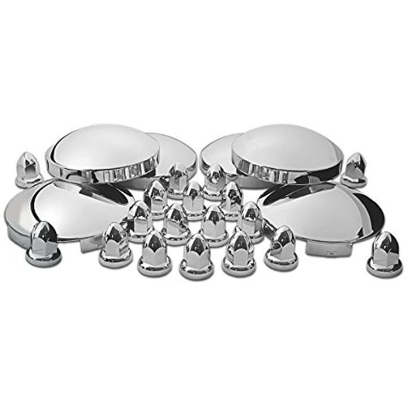 Trux Accessories Chrome Front and Rear Hubcap Kit, Model Number THUB-C2