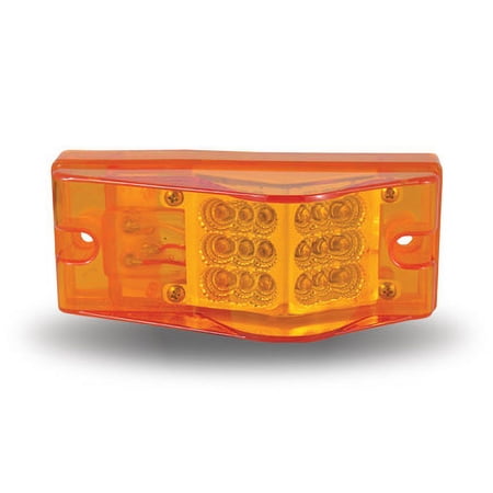 TRUX 4" Grommet Mount LED Flood Work Lamp w/Bubble Lens & Reflector Cap - 600 Lumen (TLED-2X6SA 2" X 6" Amber Surface Mount Marker LED)