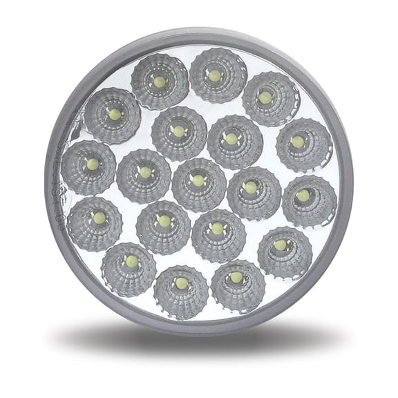 dual funtion 4" round red stop, turn & tail and white back-up led light