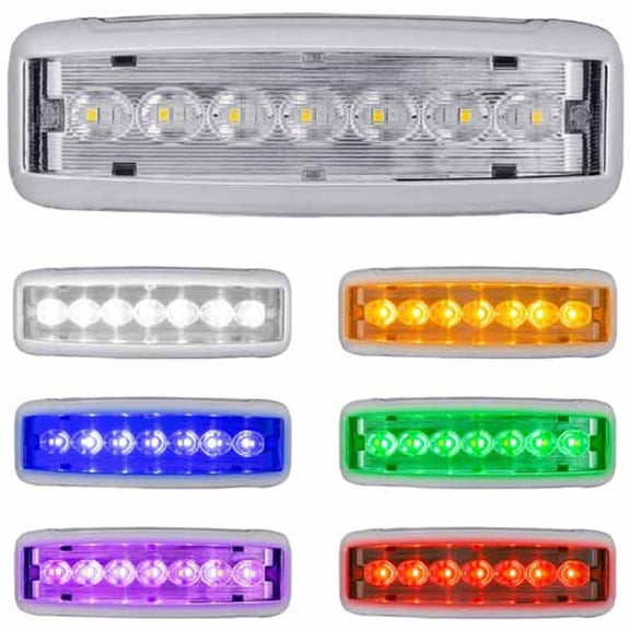 Trux TLED-IK70  -  Chrome Plated Interior LED Light W/ Six Color Dual Function
