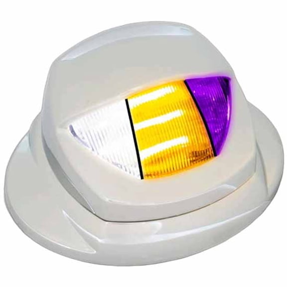 Trux TLED-K10P - White And Amber LED Mini Step Light W/ Dual Purple Light