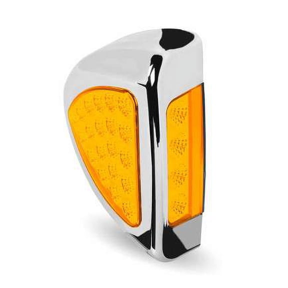 Trux TLED-PSH Side Headlight Triangle, Amber, Led, 24 Diodes, For Peterbilt