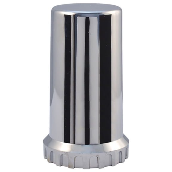 Trux TNUT-F2TL - 33MM X 4 Inch Chrome Plastic Screw-On Cylinder Style Nut Cover