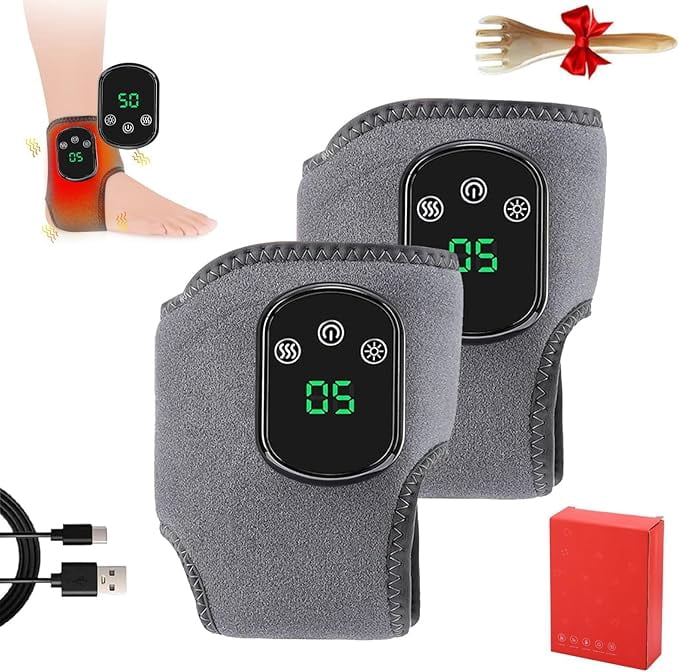 Try Massager Pro Foot Massage, Triple Therapy Foot Massager, Wireless Portable Foot Massag, Smart Timer, Touch Screen, with 5 Heat & 3 Vibration Mode for Home/Office/Travel