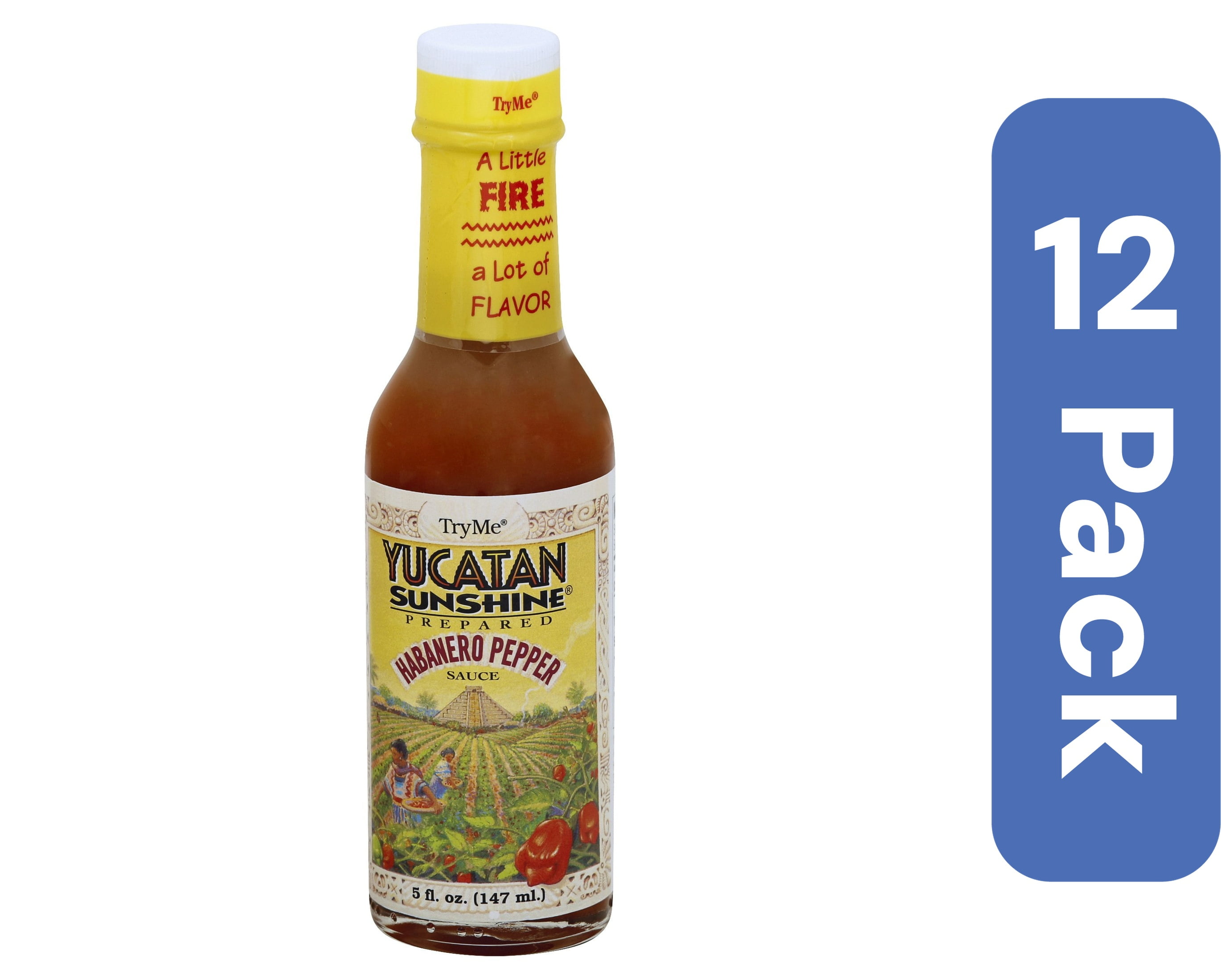 Try Me Sauce Tiger Hot Sauce - Sweet & Spicy Blend 5oz Bottles (12 Pack)