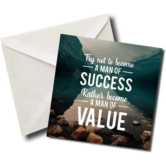 Try Not To Become A Man Of Success But Rather To Become A Man Of Value - Quote Magnet for refrigerator. Great Gift! By Flexible Magnets