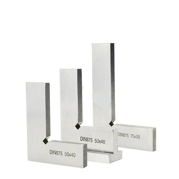 Try Square Flat Edge Square Ruler 90 Degree Woodworking Tools Metal Right Angle Ruler Measurement Tools Set-Square 50x40/75x50mm ,for Accurate Evaluation