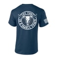 thumbnail image 1 of Try That In A Small Town Country Music Circle Skull Back Print Flag Sleeve Mens Short Sleeve T-shirt Graphic Tee-Heather Navy-4xl, 1 of 4