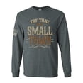 thumbnail image 1 of Try That In A Small Town Country Music Mens Long Sleeve T-shirt Graphic Tee-Heather Grey-xxl, 1 of 1