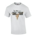 thumbnail image 1 of Try That In A Small Town Cow Skull Country Music Mens Short Sleeve T-shirt Graphic Tee-White-small, 1 of 1