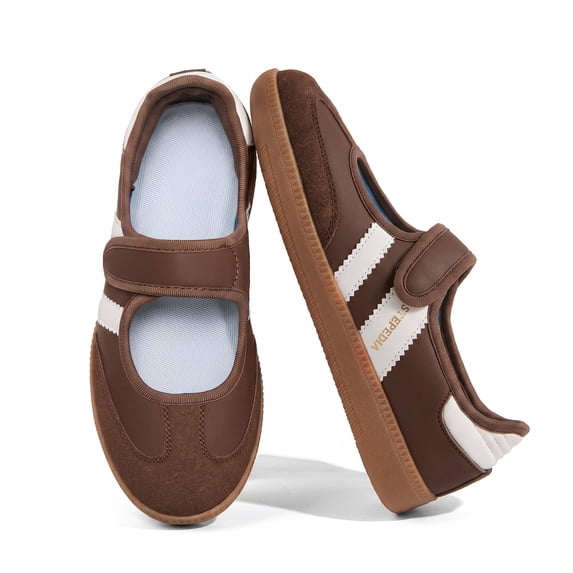 Tryards Women's Thin-Sole Fashion Classic Retro Sneakers Loafers Soft Casual Skate Shoes Hook-and-Loop Footwear