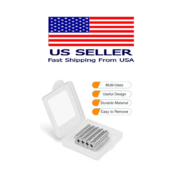 Trymag Refrigerator Magnets 100 Pcs, 6X3Mm Small Magnets Round New (1D)