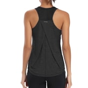 Womens Workout Tank Tops Racerback Mesh Sleeveless Athletic Yoga Running Gym Shirts