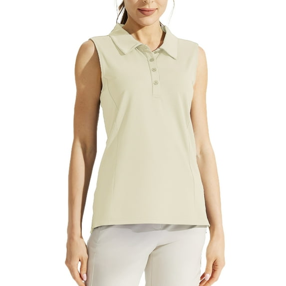 TRYSIL Women's Sleeveless Golf Polo Tennis Shirts Casual Collared Quick Dry Lightweight Top,Size(XS-2XL)