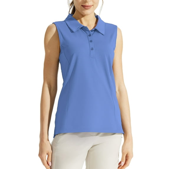 TRYSIL Women's Sleeveless Golf Polo Tennis Shirts Casual Collared Quick Dry Lightweight Top,Size(XS-2XL)