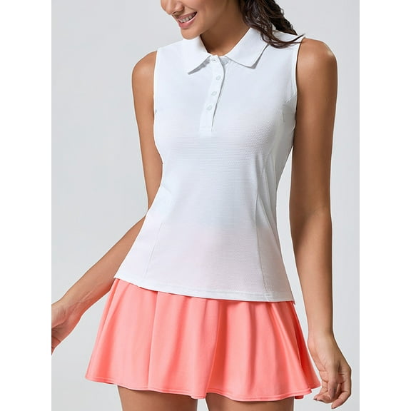 TRYSIL Women's Sleeveless Golf Polo Tennis Shirts Casual Collared Quick Dry Lightweight Top,Size(XS-2XL)