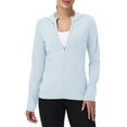 thumbnail image 1 of TRYSIL Women's UPF 50+ Sun Protection Hoodie Jackets Athletic Lightweight Full-Zip Long Sleeve Outdoor, 1 of 7