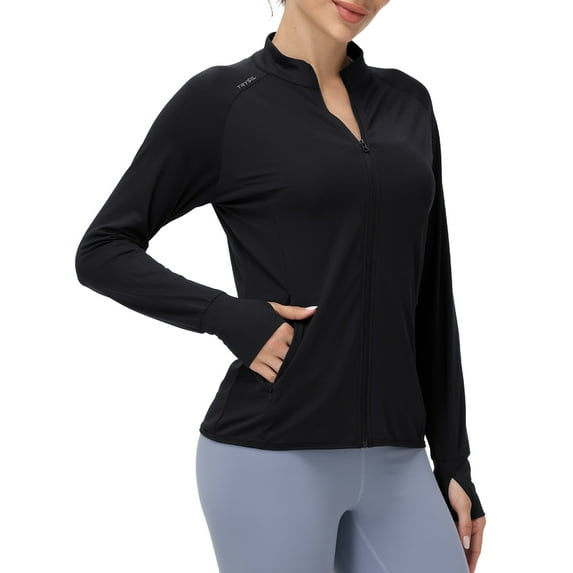 TRYSIL Women's Jackets Athletic Lightweight Full-Zip Long Sleeve Outdoor Running Shirts,Size(XS-4XL)