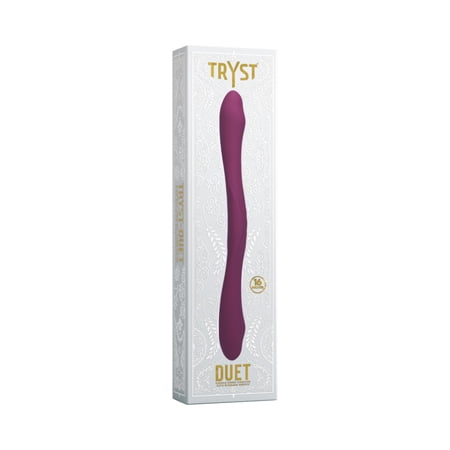 Tryst Duet Rechargeable Silicone Double End G-Spot Vibrator with Remote  Control, Pink
