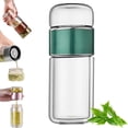thumbnail image 1 of Glass Infuser, 2025 Upgraded 3-In-1 Smart Tea Infuser,  Tea Infuser With Lid, Hot Or Cold Ready, Flip & Brew Design, for Blooming & Loose Leaf Tea & Coffee (Green,420ml), 1 of 10