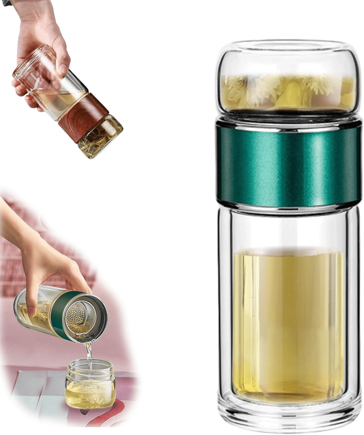 Tryteava Glass Infuser - Teava 3 in 1 Smart Tea Infuser, Teava Tea Pot ...