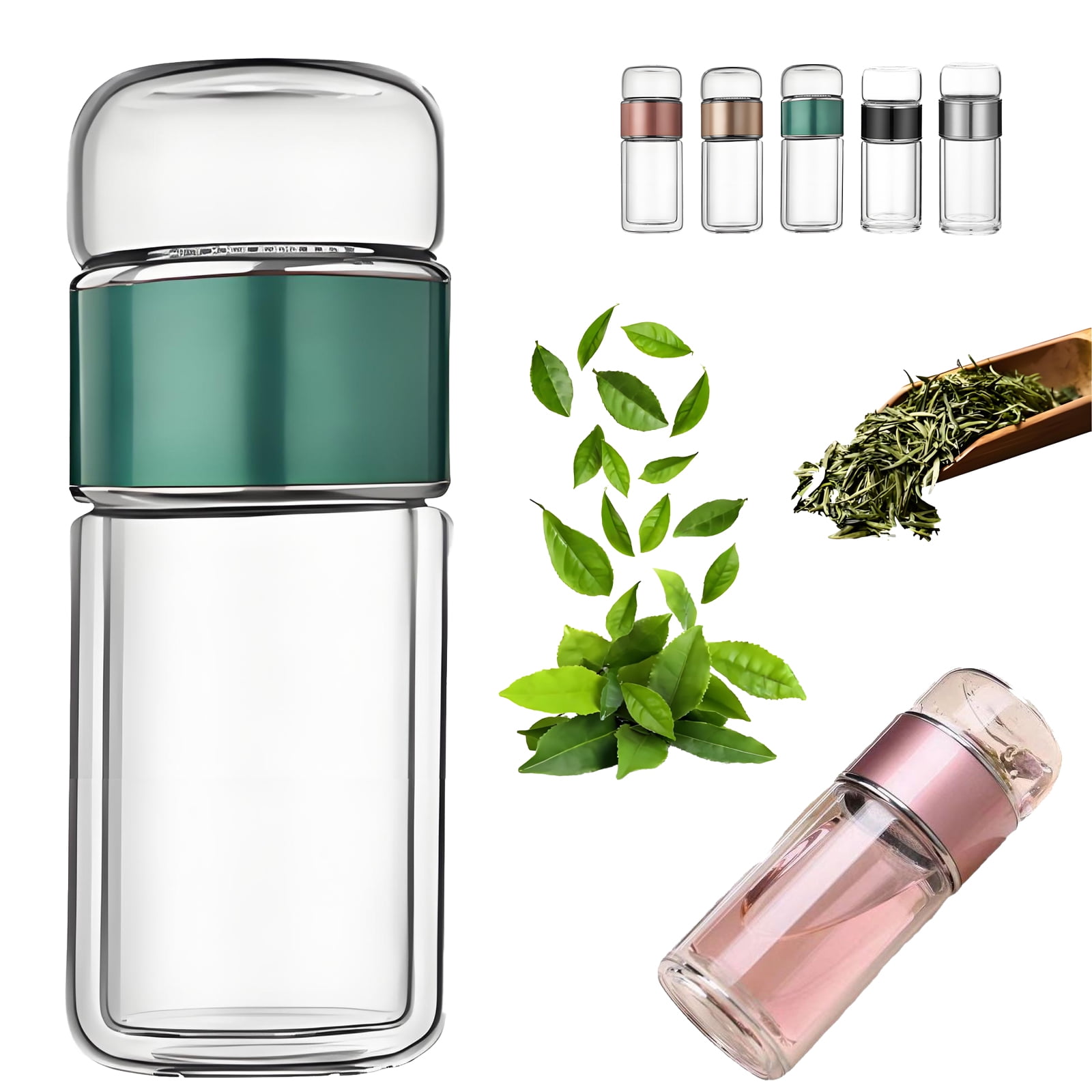 Tryteava Glass Infuser, Tryteava 3-in-1 Smart Tea Infuser, Double ...