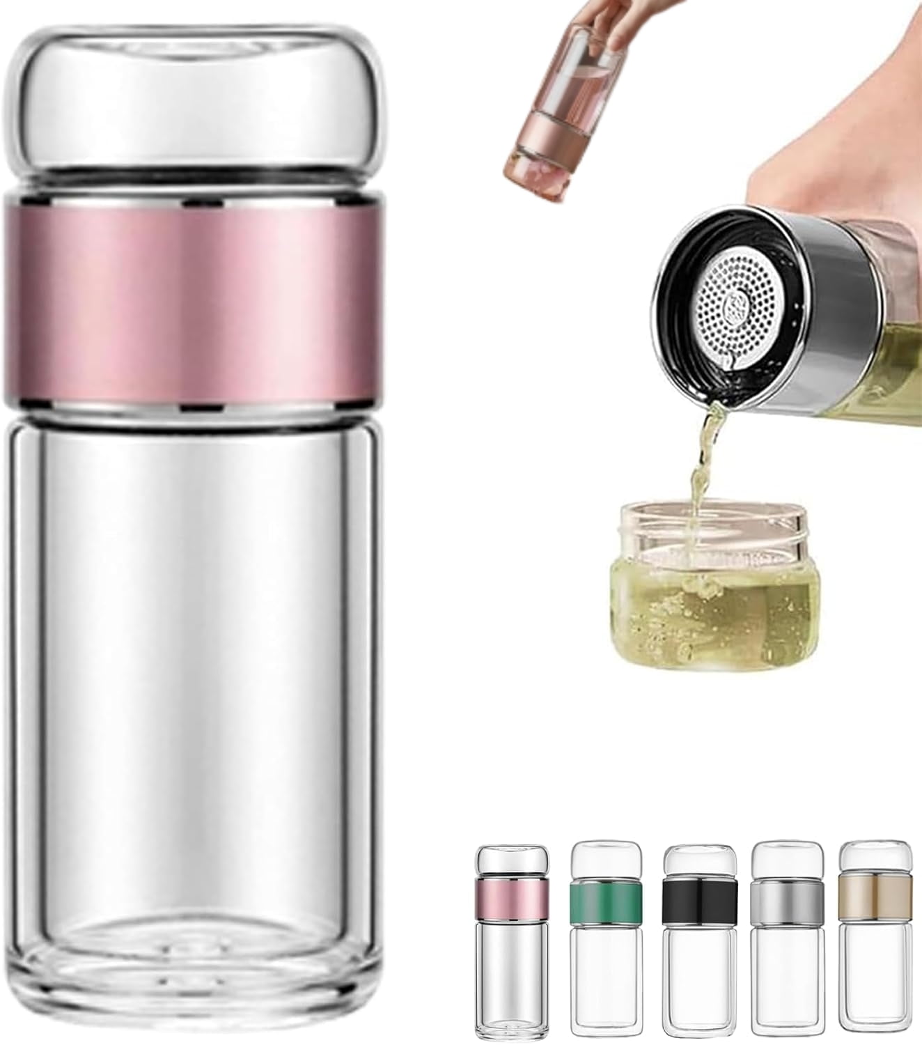 Tryteava Glass Infuser, Tryteava 3-in-1 Smart Tea Infuser, Hot or Cold ...