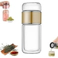 thumbnail image 1 of Tryteavas Glass Tea Infuser,9.87/12.35/17.63oz 3-in-1 Design Built-in Filter Tea Infuser,Double-Layer Tea-Leaf Separation Tea Maker with Filter,for Blooming & Loose Leaf Tea, 1 of 7