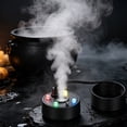 thumbnail image 1 of Tryvkinvive 2 Pcs Mist Maker Fogger Ultrasonic Fog Machine Fountain Halloween Cauldron Mister Fogger Water Garden Pond Foggers Air Humidifier with LED Light Flashes for Halloween Party Decorations, 1 of 7