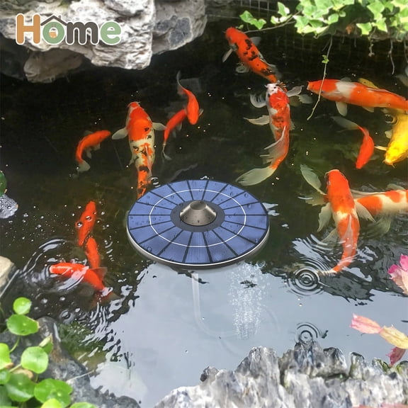 Tryvkinvive Floating Solar Powered Pond Fountain,Solar Oxygen Aerator Pump for Fish Pool,Outdoor Garden Water Feature Sprinkler,Solar Water Fountain for Backyard Pond Decor