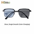 thumbnail image 1 of Tryvkinvive Half Rim Photochromic Eyeglasses,Light Transition Clear Lens Glasses,Business Square Anti Blue Light Eyewear,Men Fashion Decor Optical Frame, 1 of 9