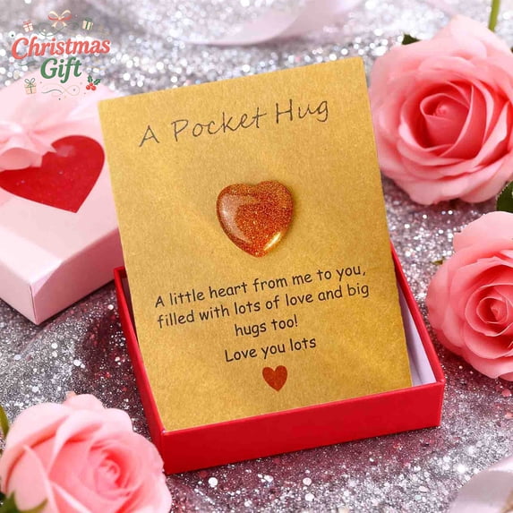 Tryvkinvive Resin Heart Token Greeting Card,Encouragement Keepsake,Comfort Gift,Friendship Present for Women Girls Holiday Birthday Occasion